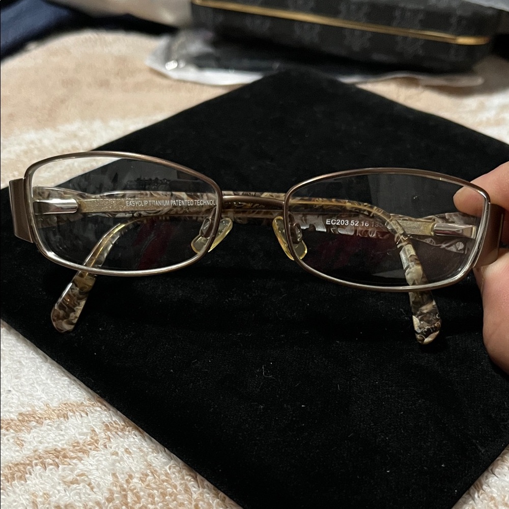 Elegant Brown and Gold Men's Glasses